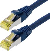 Helos S/FTP (PIMF) CAT 6a 5m netwerkkabel Cat6a S/FTP (S-STP) Blauw