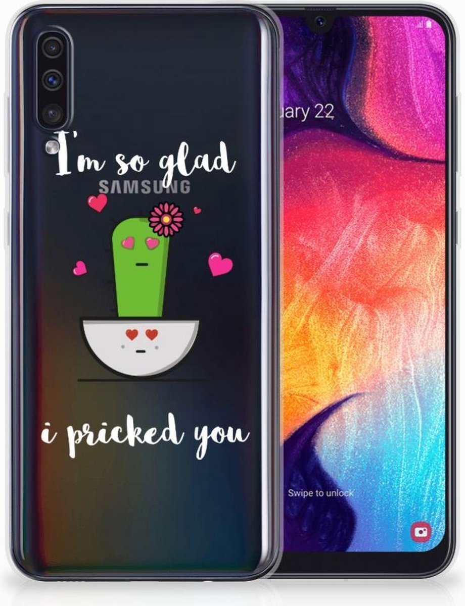 Samsung Galaxy A50 Telefoonhoesje met Naam Cactus Glad