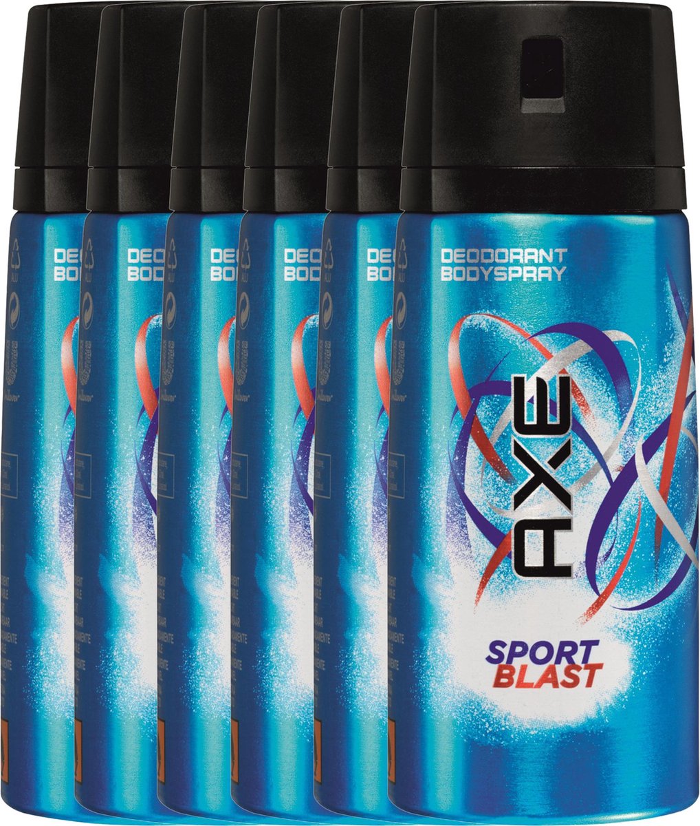 Axe sport blast Body Spray - 150 ml - deodorant - 6 st - Voordeelverpakking  | bol.com