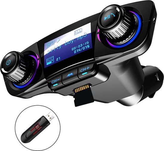 Tegenslag hiërarchie brand Bluetooth FM Transmitter Auto MP3-Player Handsfree Wireless Radio Audio  Adapter met... | bol.com