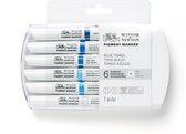 Winsor & Newton Pigment Marker set 6 kleuren Blue Tones