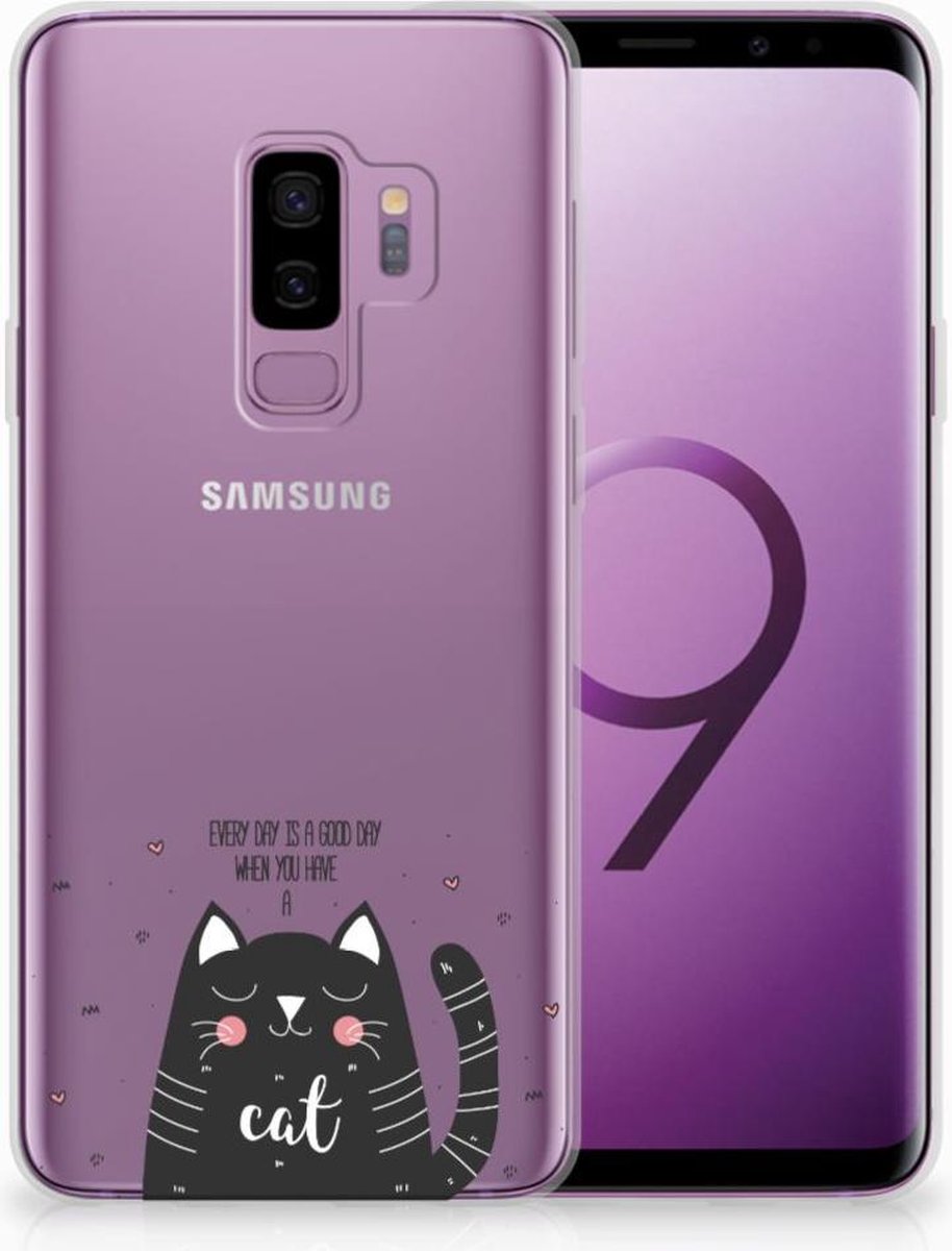 Samsung Galaxy S9 Plus Telefoonhoesje met Naam Cat Good Day