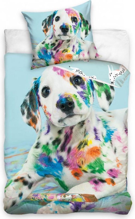 Puppie Honden Dalmatier | Eenpersoons | 140x200 Katoen bol.com