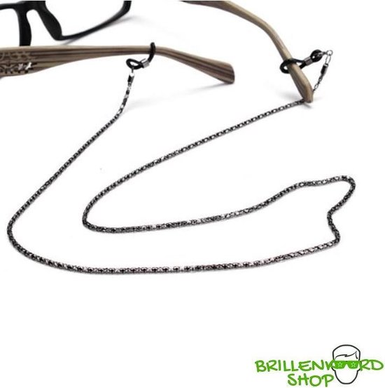 Accessoires Zonnebrillen & Eyewear Brilkettingen Ketting voor brillen met siliconen lanyard bevestiging zwart unisex 