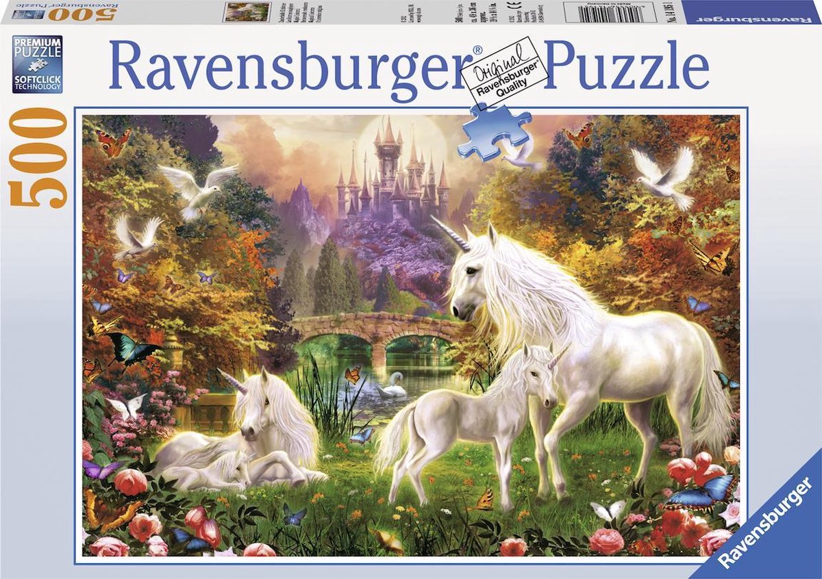 Ravensburger puzzel Betoverde eenhoorns - Legpuzzel - 500 stukjes