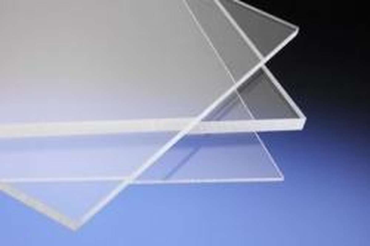 Kunststof glas plaat glashelder 5mm, 50x50cm