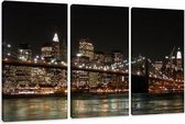 Art4-all - Canvas Schilderij City by night - 160x90cm