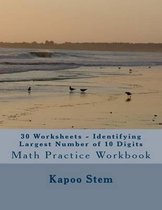 30 Worksheets - Identifying Largest Number of 10 Digits