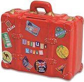 Spaarpot vakantie koffer rood
