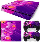 Sony PlayStation 4 SLIM Skins PS4 Stickers - Shapes / Roze (Let op, alleen geschikt voor PS4 SLIM versie - zie productafbeelding)