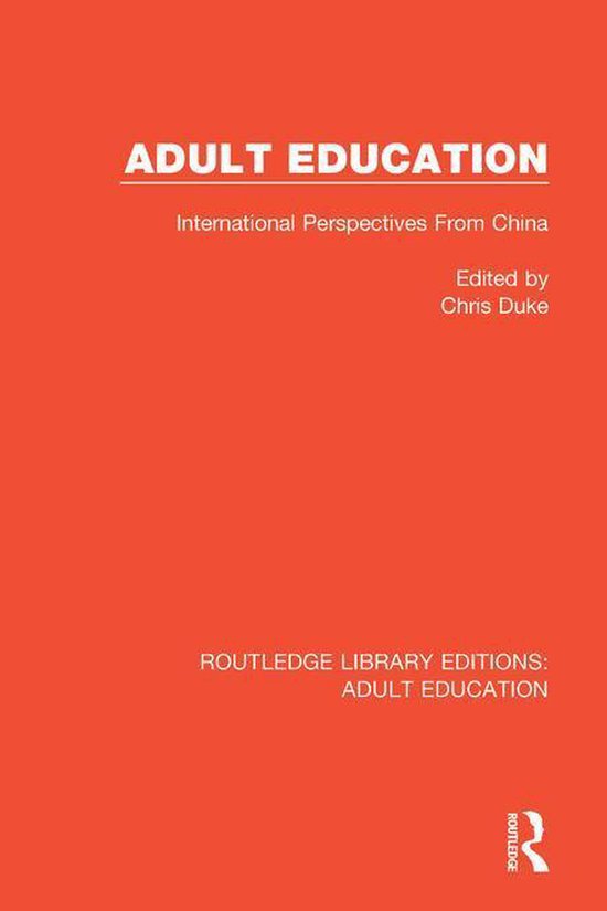 Routledge Library Editions: Adult Education - Adult Educatio ... - cover