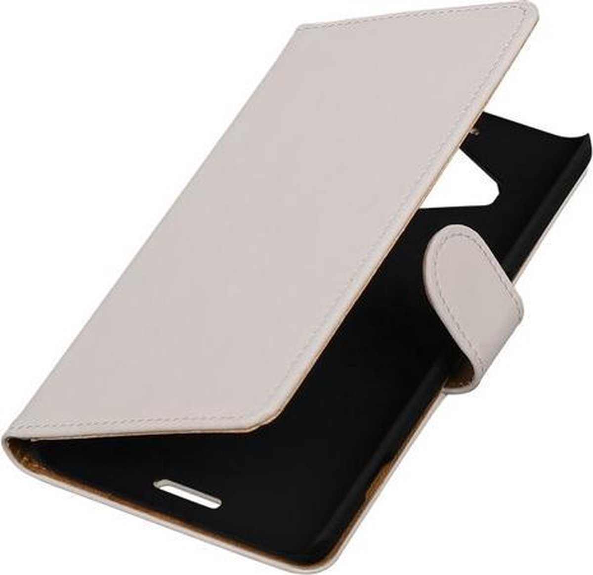 Microsoft Lumia 950 XL - Effen Booktype Wallet Hoesje Wit