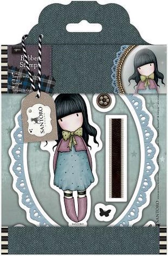 Gorjuss Rubber Stamps Santoro Tweed Waiting (GOR 907124)