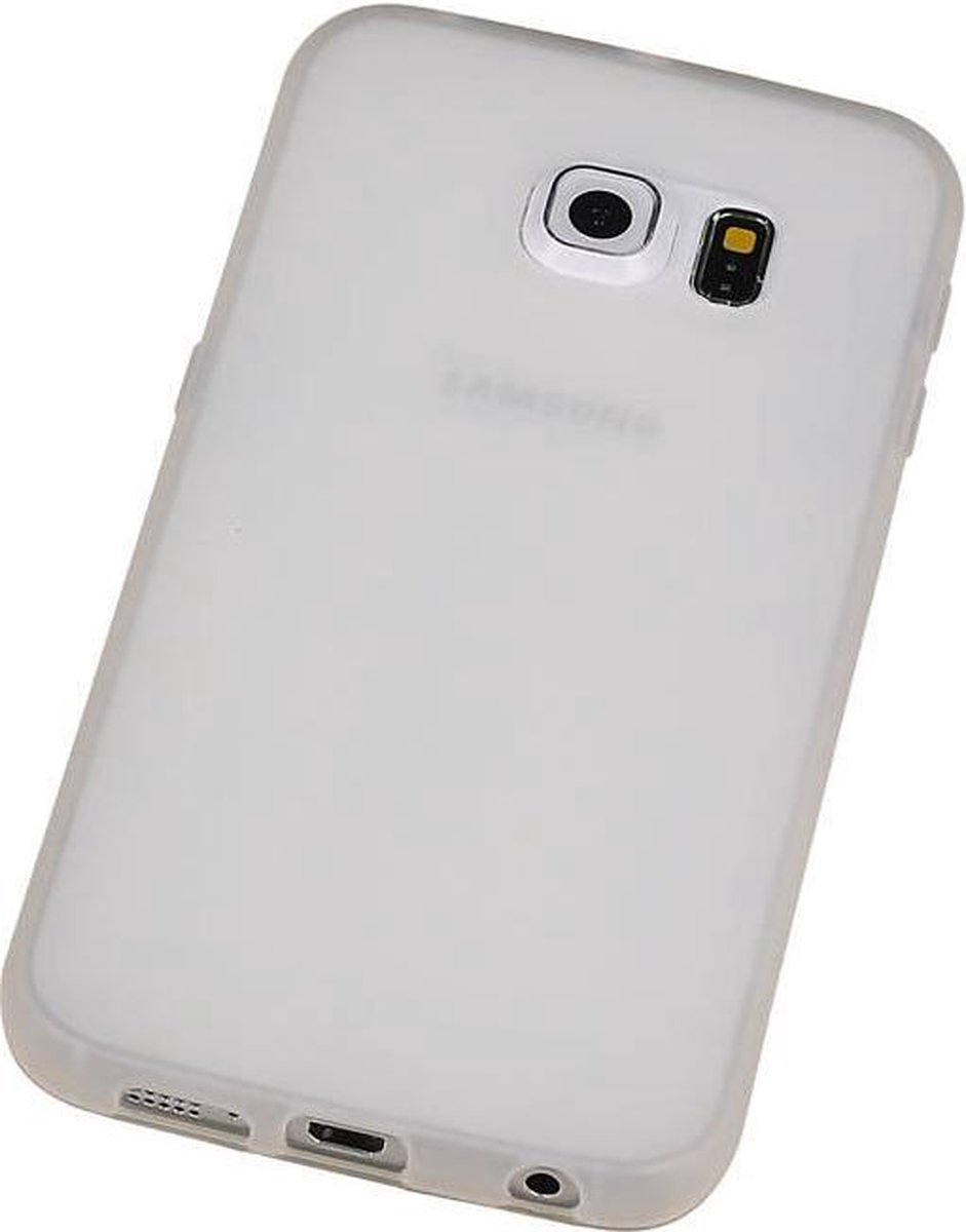 Samsung Galaxy S6 edge TPU Hoesje Transparant Wit � Back Case Bumper Hoes Cover