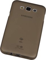 Samsung Galaxy E5 TPU Hoesje Transparant Grijs Back Case Bumper Hoes Cover