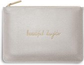 Champagnekleurige pouch - To my beautiful daughter - Voor je liefste dochter - Katie Loxton Collectie