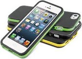muvit iPhone 5 / 5S Triband Rubber Case Black with Three Changeable Bands (Black Yellow Green)