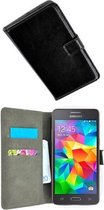 Wallet Bookcase Zwart Telefoonhoesje Samsung Galaxy Grand Prime Plus