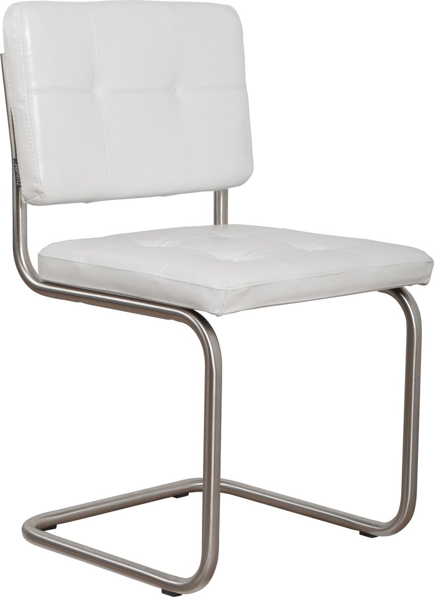 Dochter Lounge Indrukwekkend stoel Ridge geborsteld leer wit | bol.com