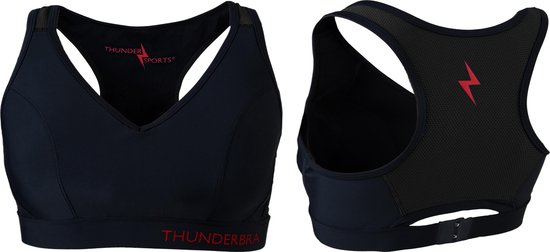 Thundersports Thunderbra - SportBH - Zwart - XL Cup D/E