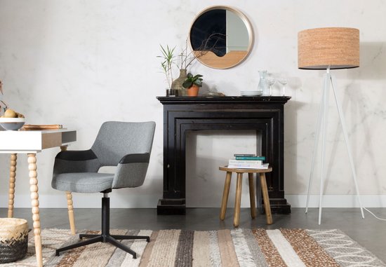 Zuiver Dendron Bijzettafel Rond 43 cm Mangohout - Bruin