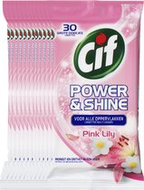 Cif Pink Lily - 12 x 30 stuks - Schoonmaakdoekjes - Voordeelverpakking