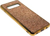 Bling bling hoesje goud Geschikt voor Samsung Galaxy S10