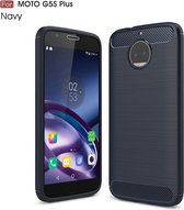 Motorola Moto G5S Plus Armor Brushed TPU Case - Blauw