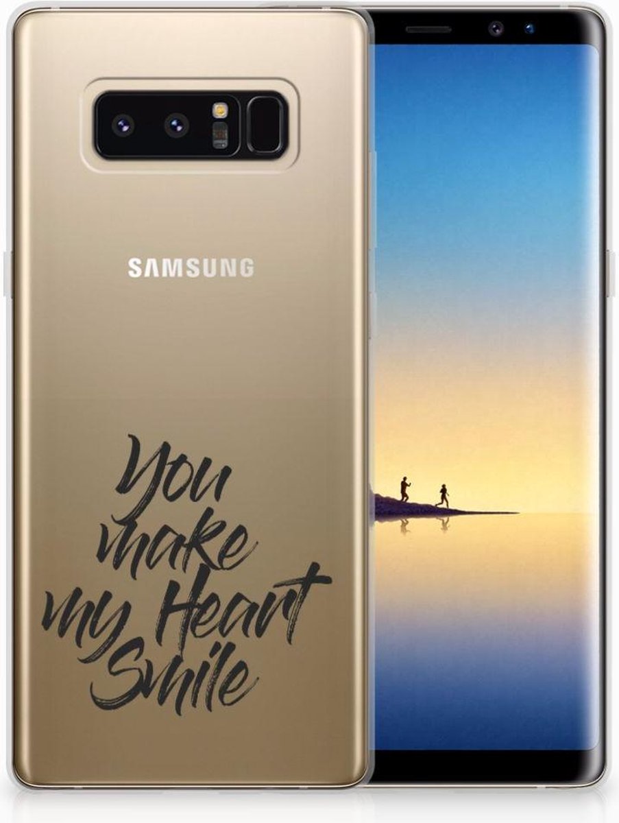 Samsung Galaxy Note 8 Siliconen hoesje met naam Heart Smile
