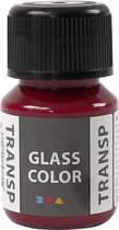 Glasverf - Porseleinverf - Verf Voor Porselein En Glas - Transparant - Roze - Glass Color Transparant - Creotime - 30ml