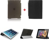 iPad Air 1 Smart Cover met/inclusief Achterkant Back Cover Hoes Black/Zwart Smartcover combinatie hoesje Companion Case Full Body | BetaalbareHoesjes.nl