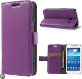 Grain Wallet case hoesje Samsung Galaxy 4G G386F paars