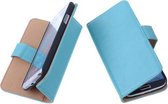 PU Leder Turquoise Hoesje - HTC Desire 210 - Book Case Wallet Cover Hoes