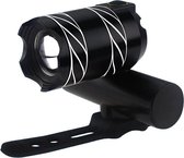 450 Lumen Phosphor LED – Led Fietslamp - Oplaadbaar via USB - Super fel - Ultieme Led Fietslamp - 3 standen & zoom - Zwart