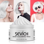 Sevich - 100% Natuurlijke Materialen - Tijdelijk - Haarverf - Haar Wax - Haircoloring Wax - Uit wasbaar - Wit