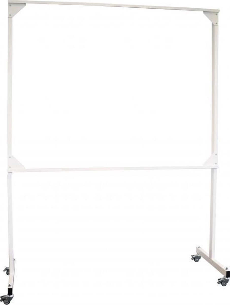Verrijdbaar whiteboard standaard 120x200cm