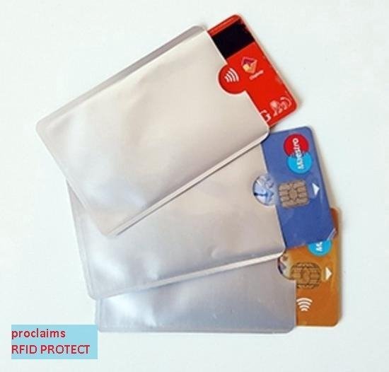 Proclaims Bankpas OV-ID kaart beschermer - RFID blocker Zilver 10 stuks