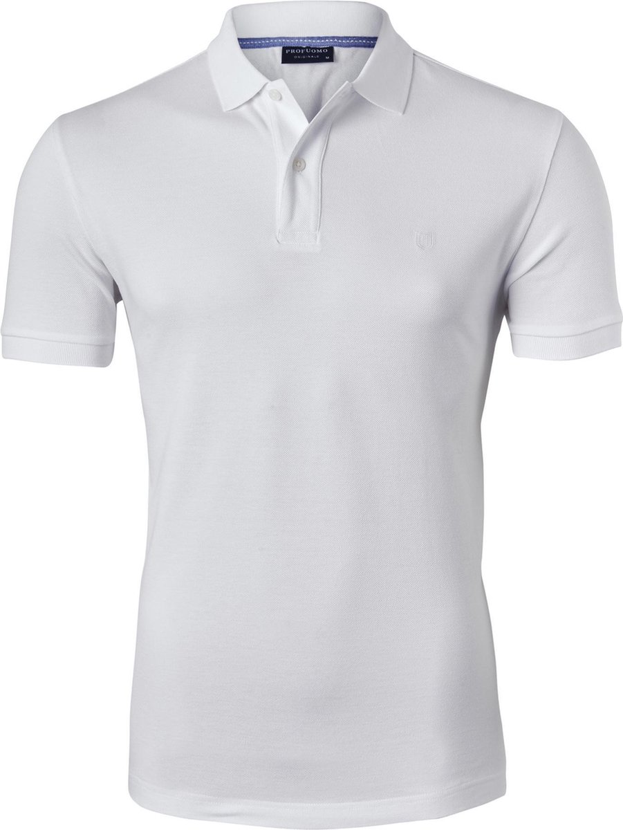 Profuomo Slim Fit polo, wit | bol.com