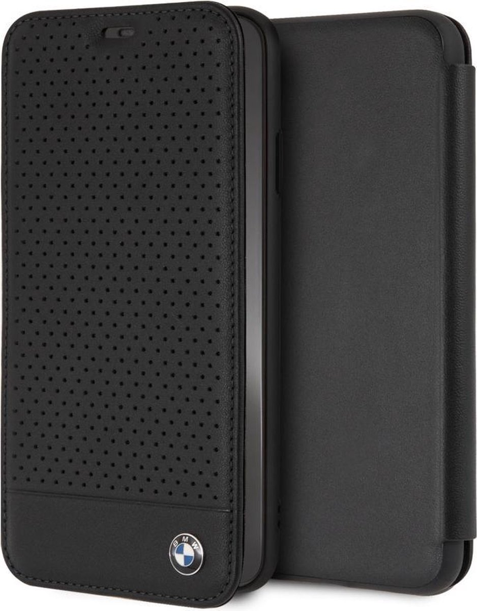 iPhone Xs Max hoesje - BMW - Zwart - Leer