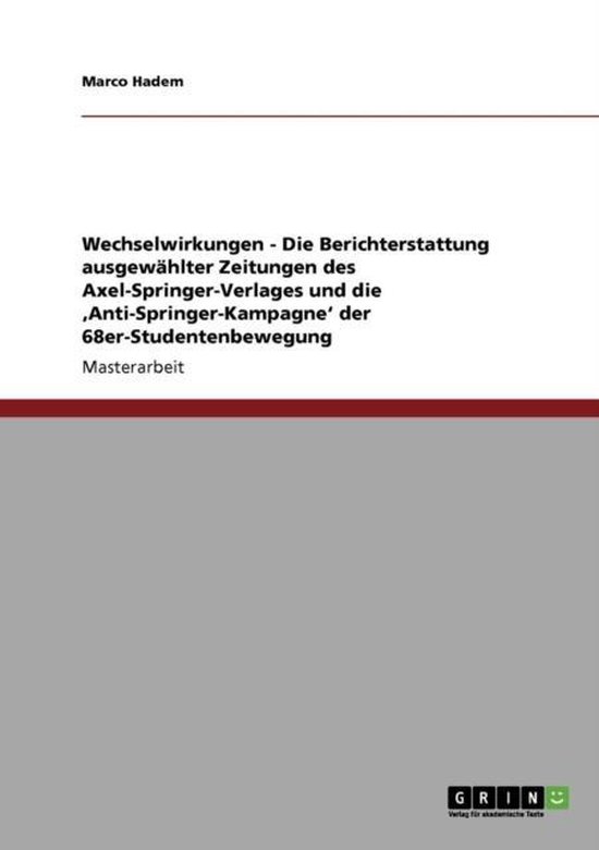 Wechselwirkungen - Die Berichterstattung ausgewählter Zeitu ... - cover