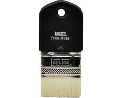 Liquitex 1301002 Free Style Platte Penseel – Kort Handvat, 50 mm, voor Muur- en Acrylschildering - Large Scale Paddle 2"