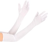 NINGBO PARTY SUPPLIES - Witte lange handschoenen voor volwassenen - Accessoires > Handschoenen