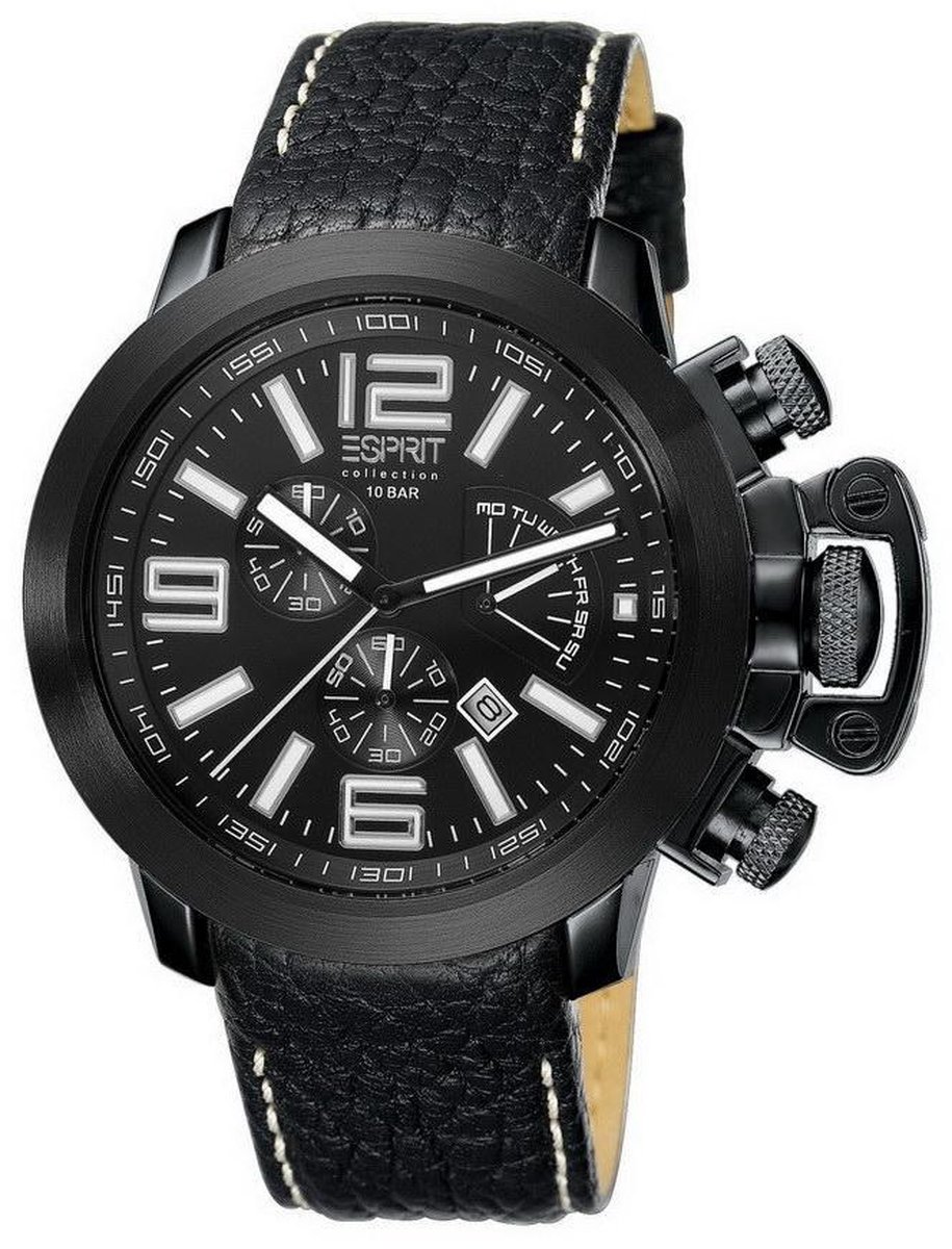 Esprit Collection Uranos Night EL900211004 Horloge - 46 mm - Zwart