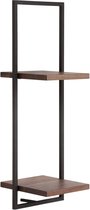 d-Bodhi - shelfmate - wandbox – type d - notenhout - zwart poedercoat frame (wbf) - 25 x 25 x 75 cm