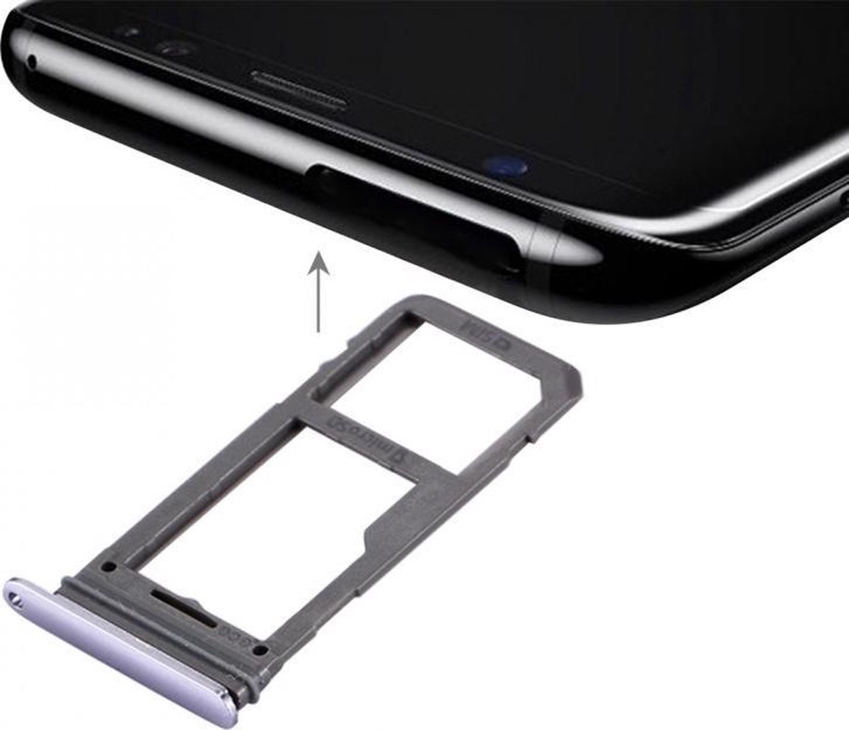 mobtsupply Simkaart houder Grijs Voor Samsung Galaxy S8 SM-G950F / G955F