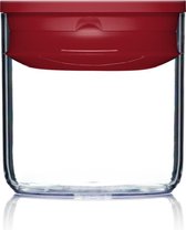 ClickClack Boîte de rangement pour aliments Garde-manger rond - 0,6 litre - Rouge