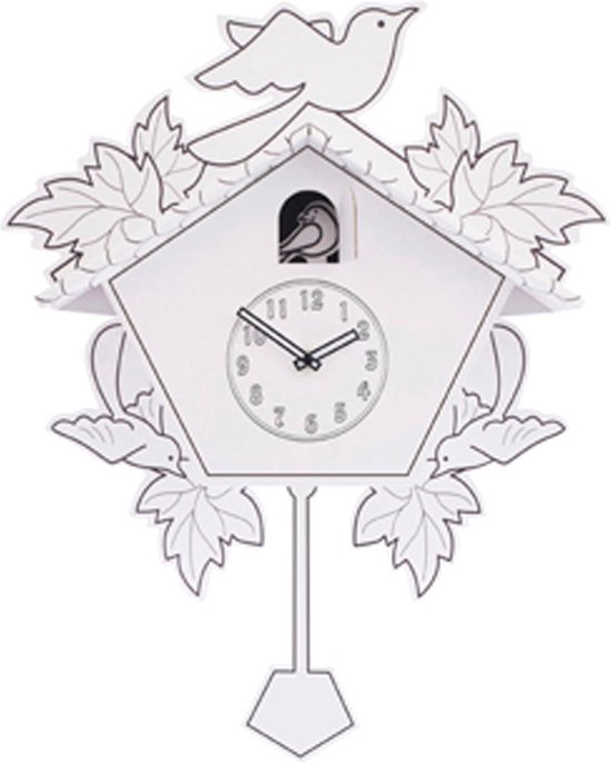NeXtime Cuck a Do It Yourself - Horloge - Carton - 40x15 cm - Blanc