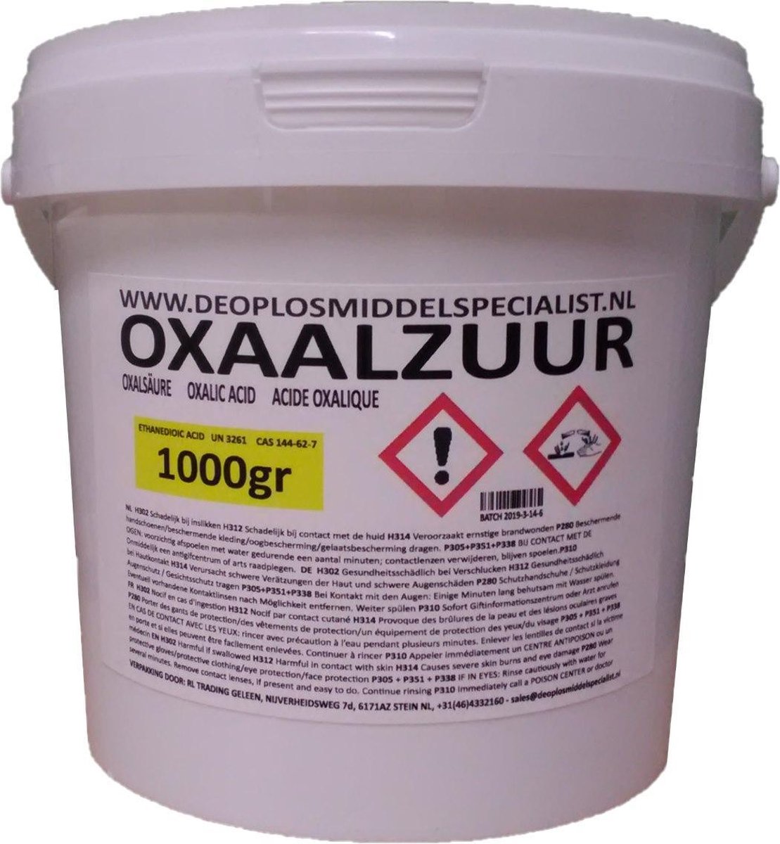 Oxaalzuur (Ontweringswater) 1000gr - DeOplosmiddelspecialist