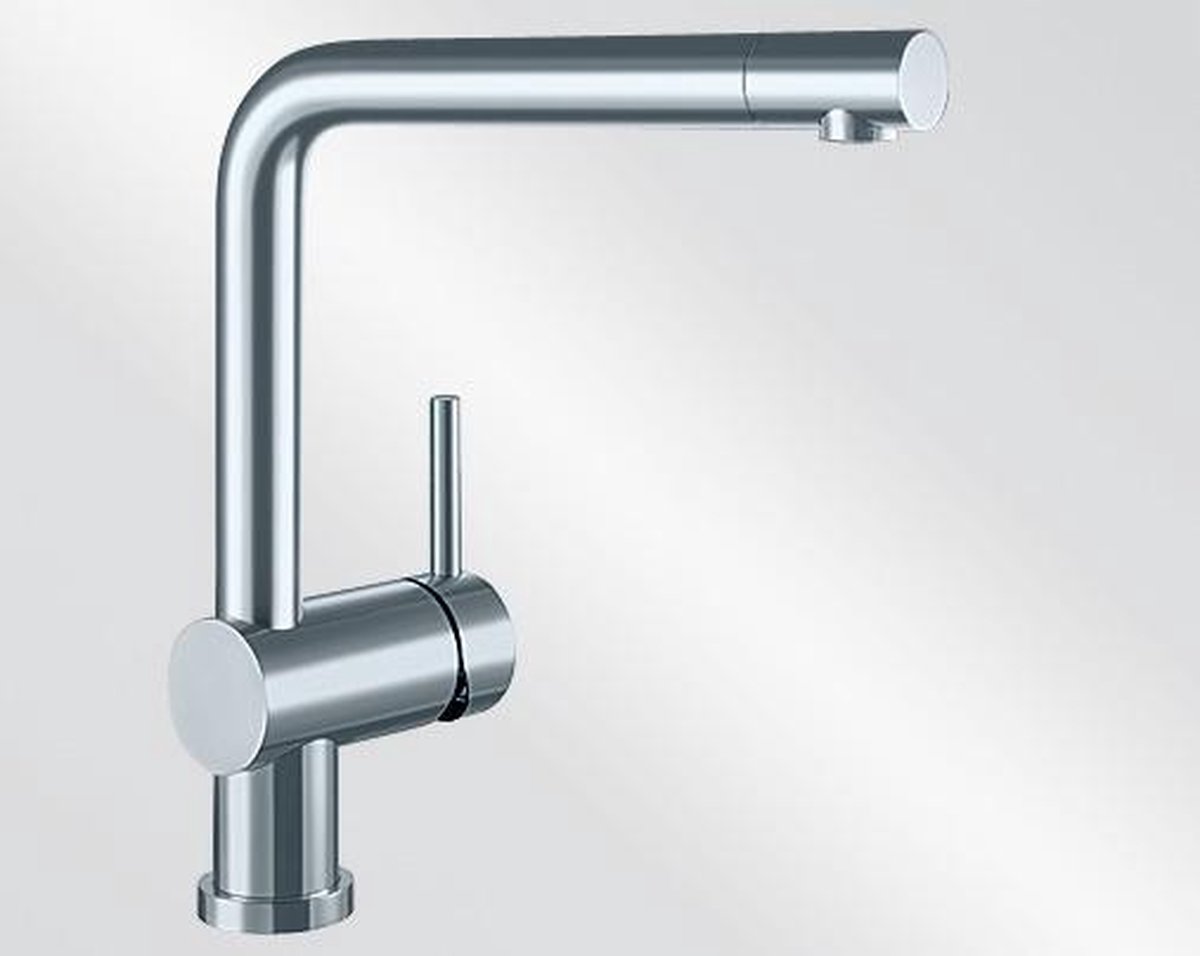 Blanco Linus-F Keukenkraan - Opklapbaar, Chroom, RVS Look