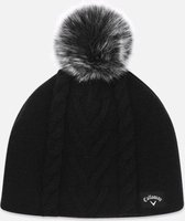 Callaway pom pom beanie effen,  zwart